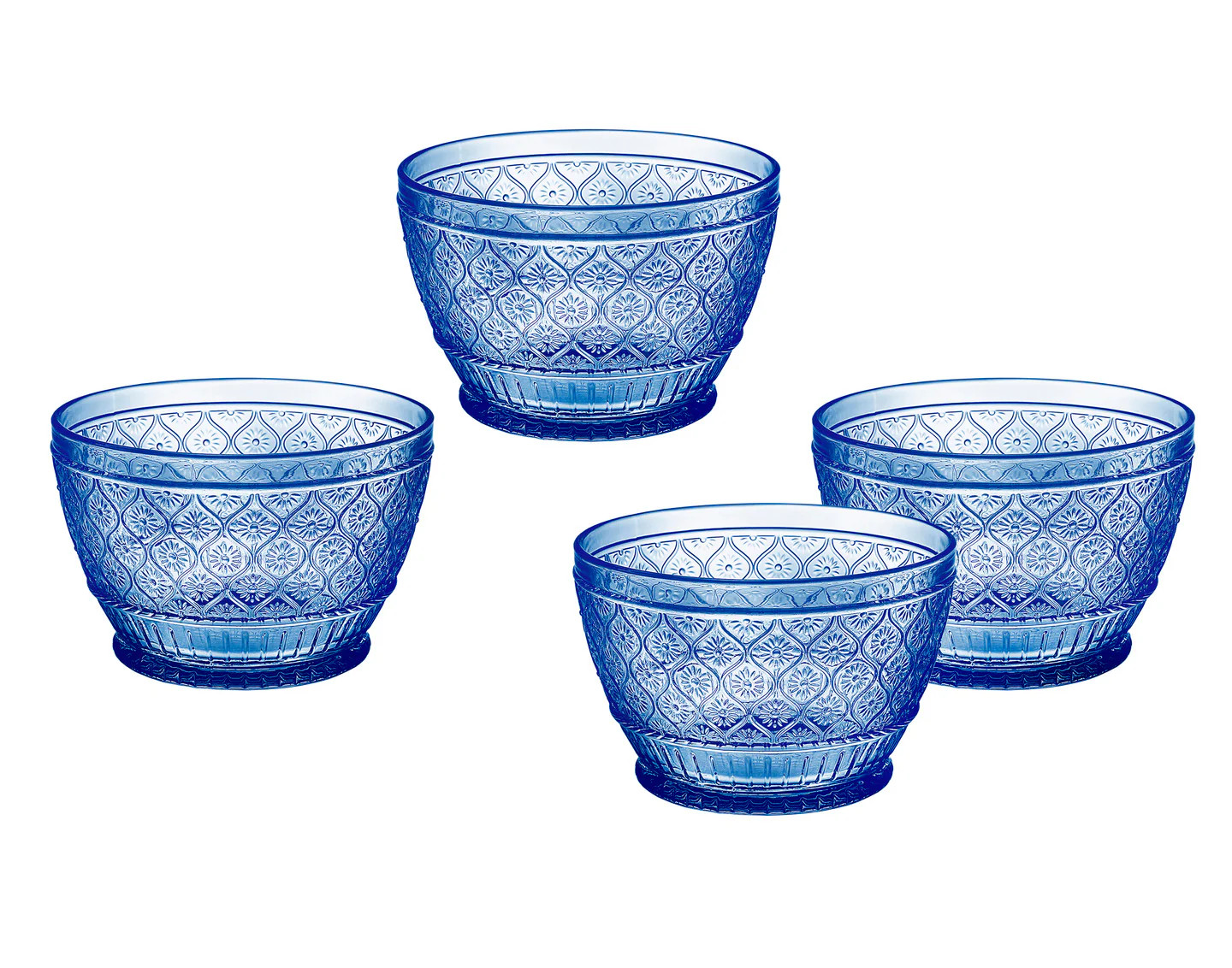 Godinger Claro Cereal Bowls Set of 4 in Blue 4 Pieces Lord & Taylor | Lord & Taylor