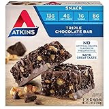 Atkins Snack Bar, Triple Chocolate, Keto Friendly, 7.05 Ounce (Pack of 1) | Amazon (US)