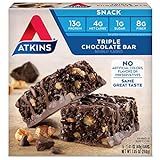 Atkins Snack Bar, Triple Chocolate, Keto Friendly, 7.05 Ounce (Pack of 1) | Amazon (US)