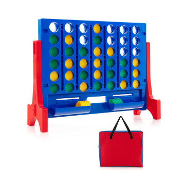 Jumbo 4-to-Score Connect Game Set with Carrying Bag and 42 Coins | Costway US Affiliate