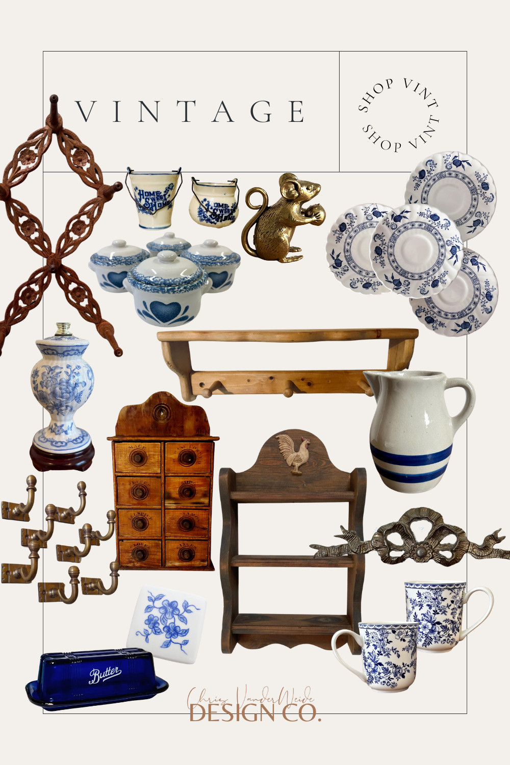 Vintage home decor for a blue kitchen 

 #LTKHome #LTKFindsUnder50