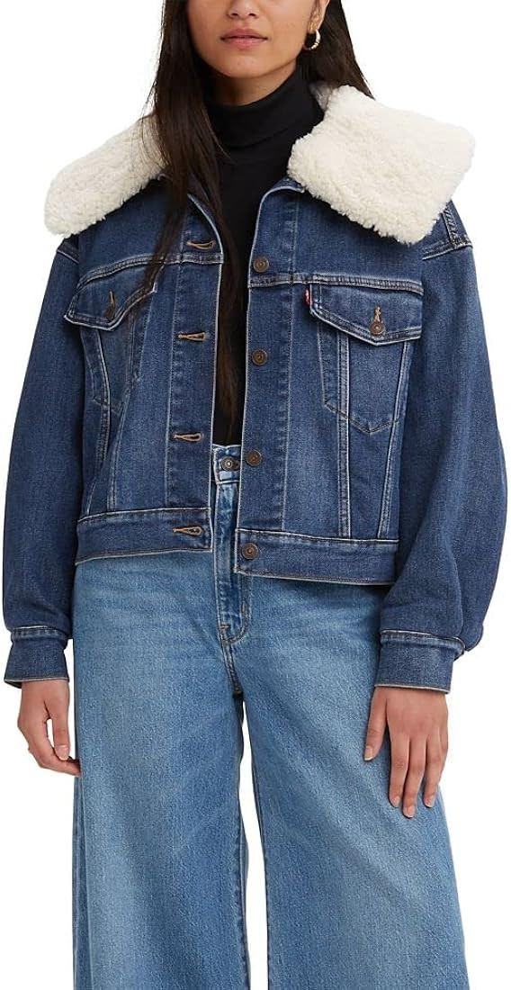 Levi's Women's Premium Warm Baby Bubble Trucker | Amazon (US)