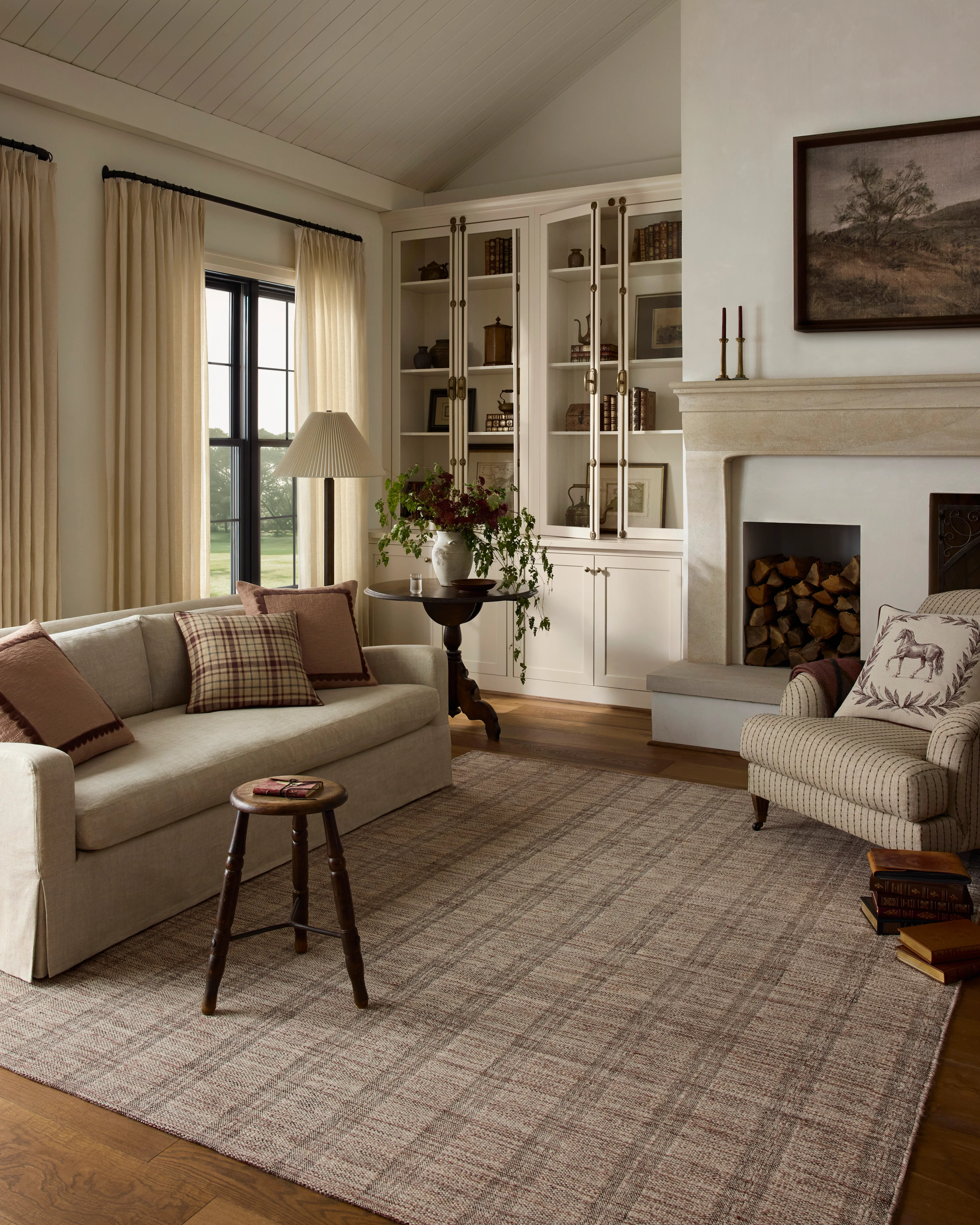 Chris Loves Julia x Loloi-Eugene-EUG-01-Chestnut, Ivory | Rugs Direct