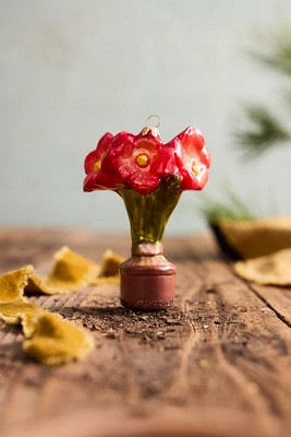 Amaryllis Glass Ornament | Terrain