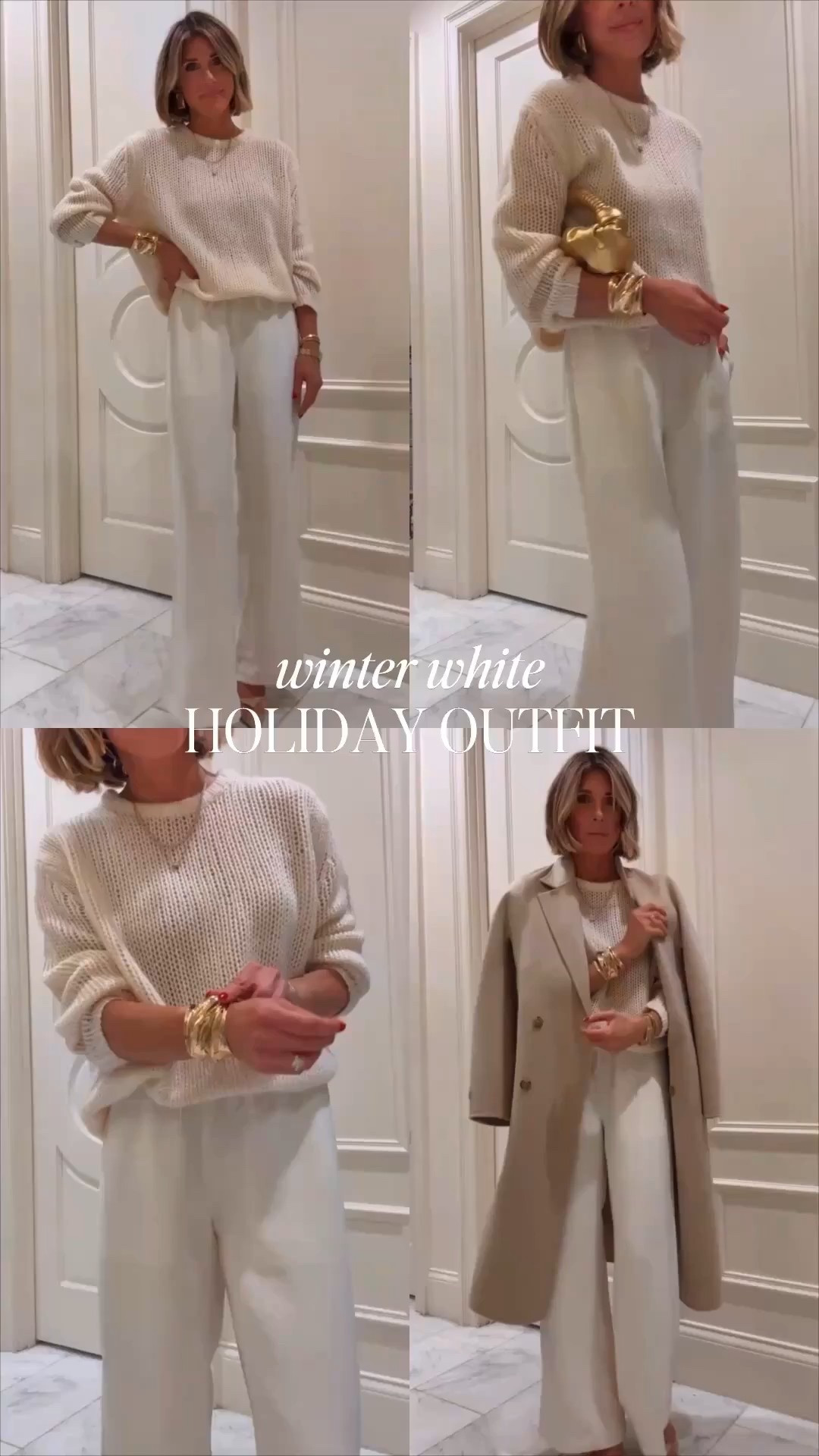 An all white Christmas holiday outfit idea.

#LTKHoliday #LTKootd