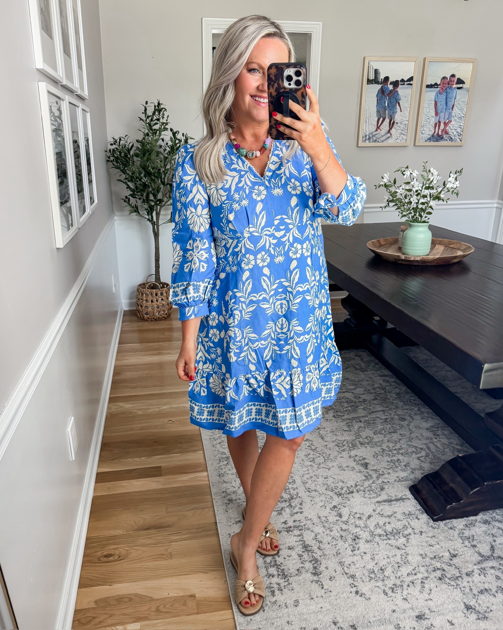 This dress is such an easy throw on and go 💙 The blue and white print feels fresh and timeless, and the relaxed fit makes it so comfortable for all day wear. Just add sandals and you’re set.

blue dress printed dress summer dress casual dress everyday style easy outfit vacation outfit lightweight dress flowy dress mom style effortless chic spring summer outfit lovelylifestyling 

#LTKootd #LTKTravel #LTKSeasonal