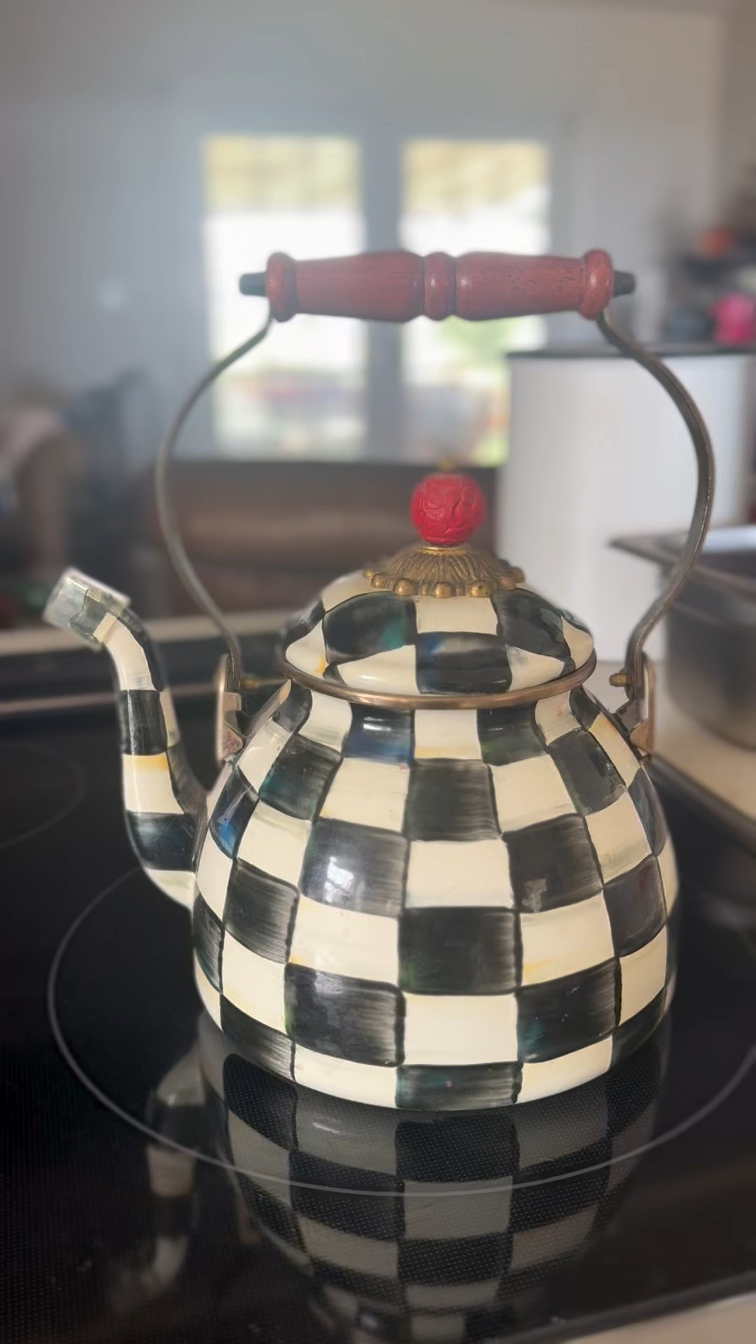 A black and white Mackenzie Childs courtly check tea kettle will make a great holiday gift for a loved one! 

#LTKGiftGuide #LTKHome #LTKSeasonal