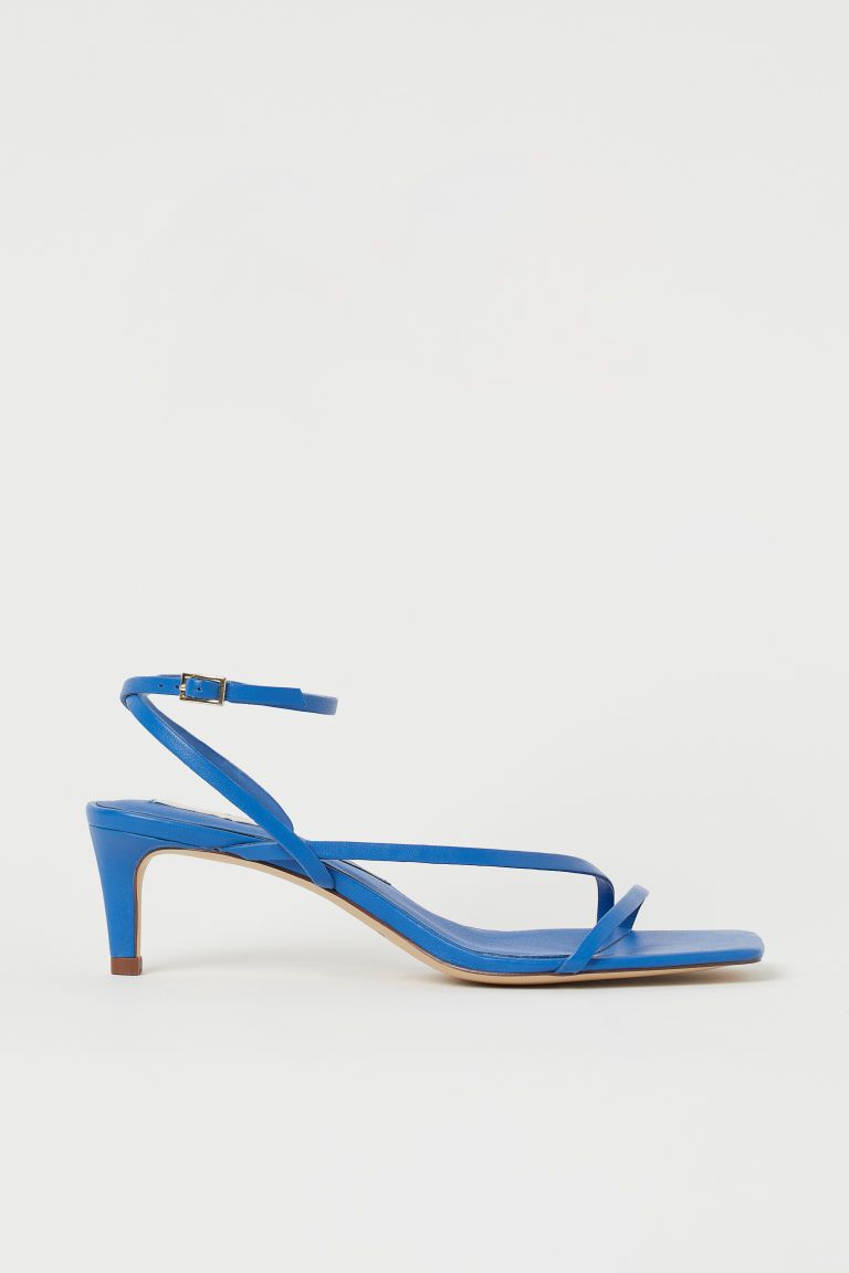 H & M - Leather Sandals - Blue | H&M (US + CA)
