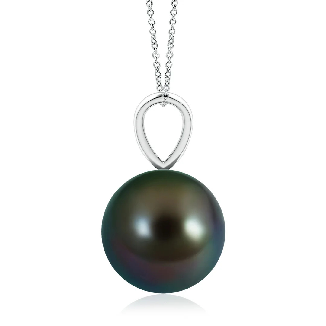 Tahitian Pearl Solitaire V-Bale Pendant | Angara Inc.