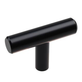 GlideRite 2 in. Matte Black Solid T-Bar Cabinet Handle Drawer Knobs (10-Pack)-5002-T-MB-10 - The ... | The Home Depot