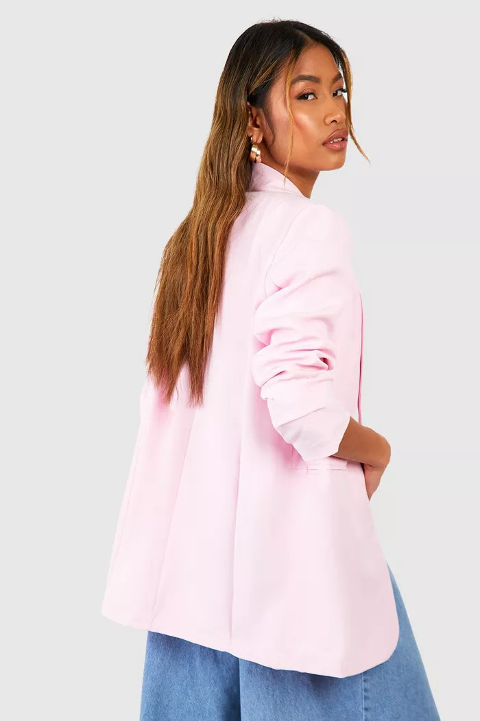 Ruched Sleeve Blazer | boohoo (US & Canada)