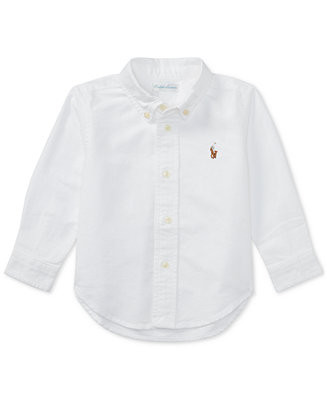 Baby Boys Cotton Oxford Button Shirt | Macy's