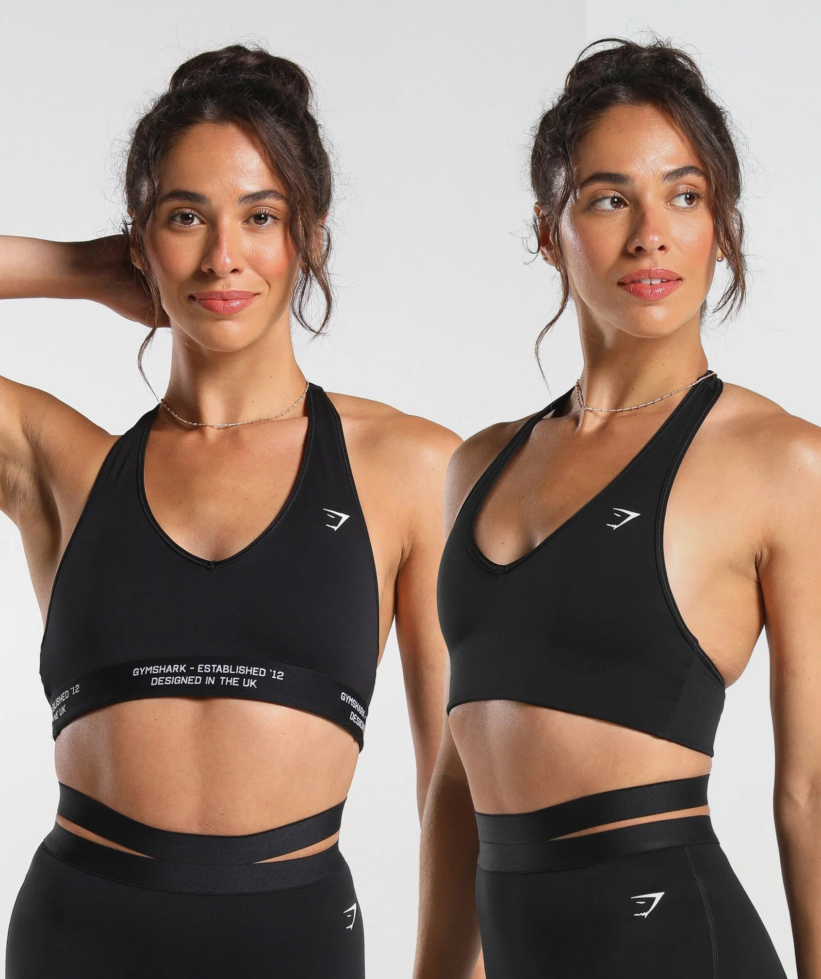 Reversible Halterneck Sports Bra Black | Gymshark US