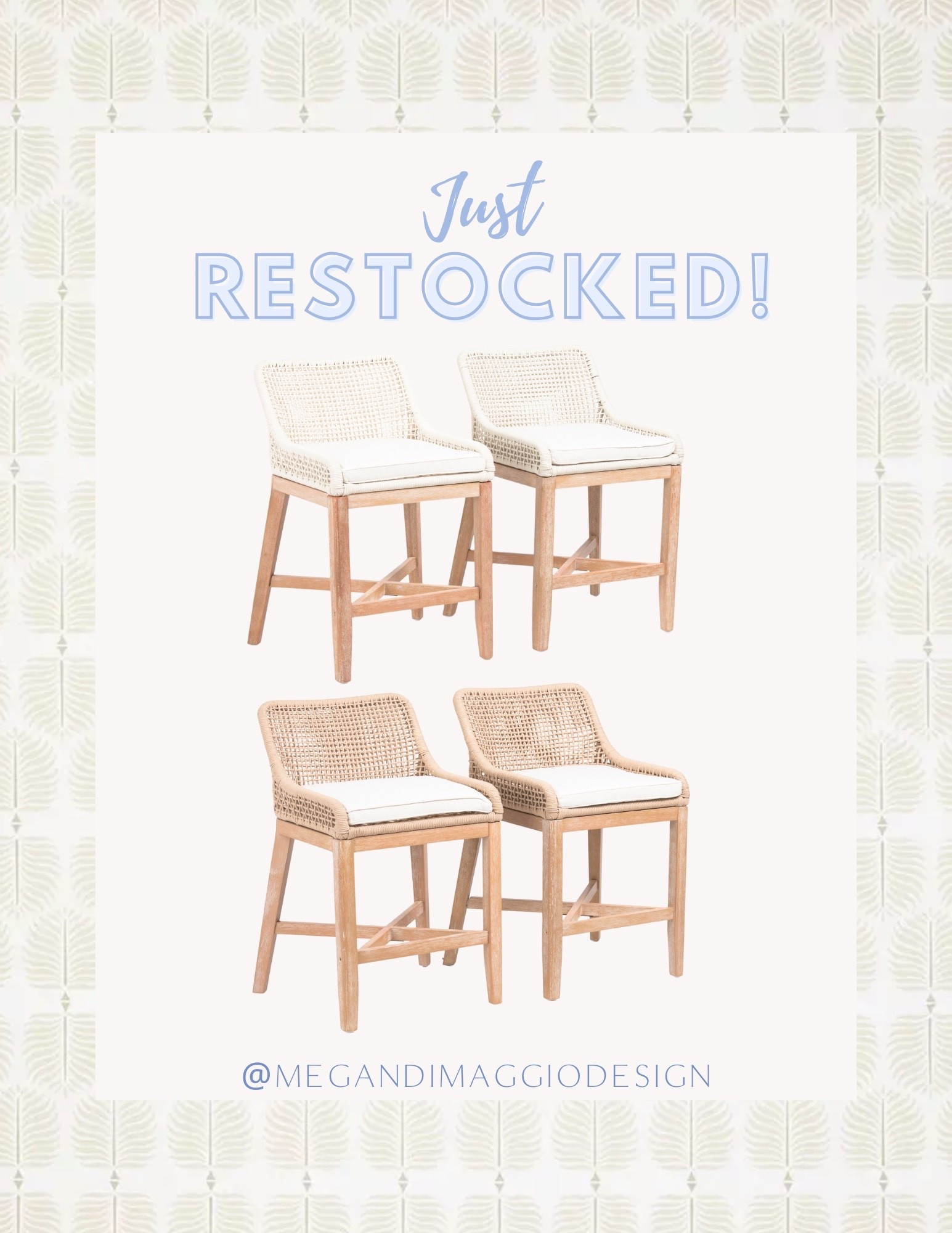Best selling AFFORDABLE coastal counter stools just restocked!! 🙌🏻

#LTKHome #LTKSaleAlert