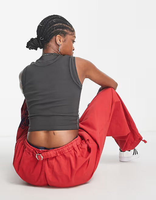 Jaded London fitted crop tank top with motorcycle graphic in black | ASOS (Global)