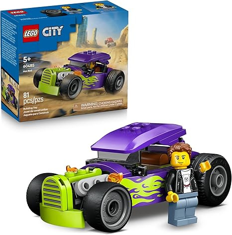 LEGO City Hot Rod Race Car Building Toy for Kids - Pretend Play Set for Boys & Girls, Ages 5+ - T... | Amazon (US)