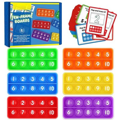 Etokfoks 102pcs Magnetic Fraction Tiles and Circles Math Manipulatives for Grades 2 to 5 Classroom Home School Educational Kit 24.1x2cm | Target