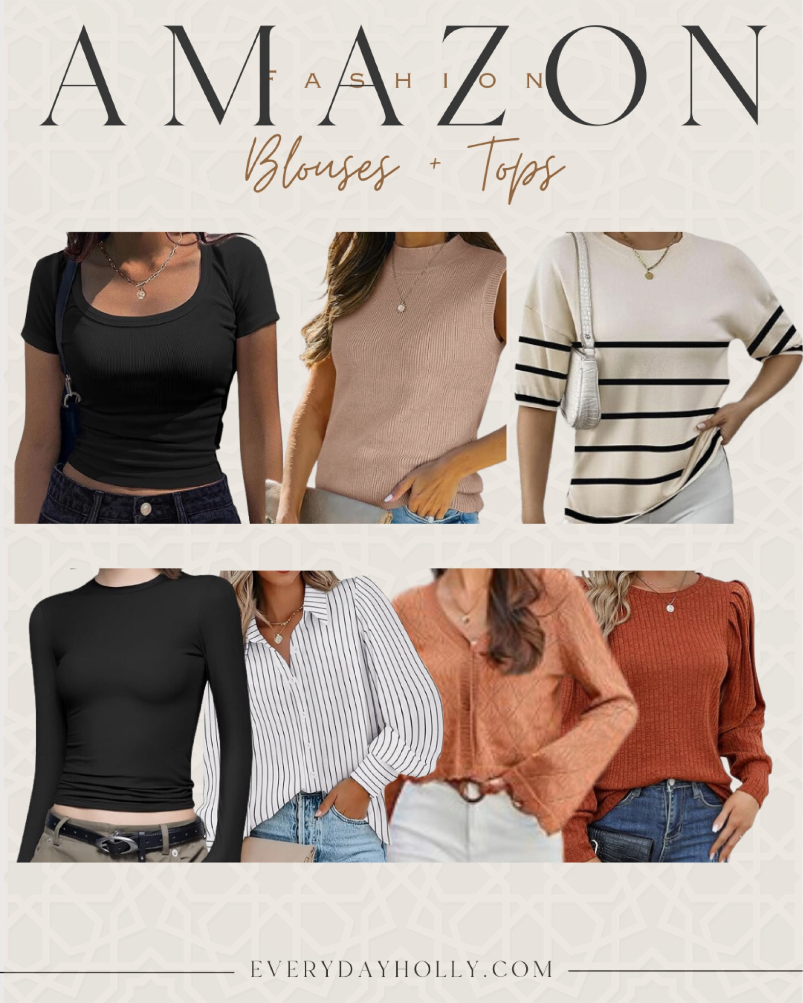 Blouses and Tops 

blouse  tops  workwear  elevated workwear  fall outfit  fall fashion  puffer sleeve  striped top  knit tops  EverydayHolly 

#LTKStyleTip #LTKOver40