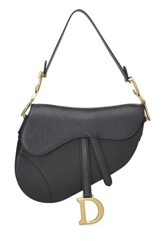 Dior, Pre-Loved Black Leather Calfskin Saddle Bag, Black | Amazon (US)