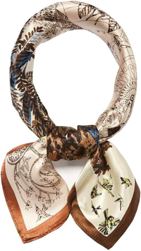 100% Mulberry Silk Scarf -21” Square Neckerchief with Gift Packed | Amazon (US)