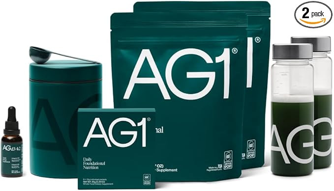 AG1 Greens Powder Supplement | Improve Gut Health | Multivitamin, Probiotic, Gluten Free, Vegan a... | Amazon (US)