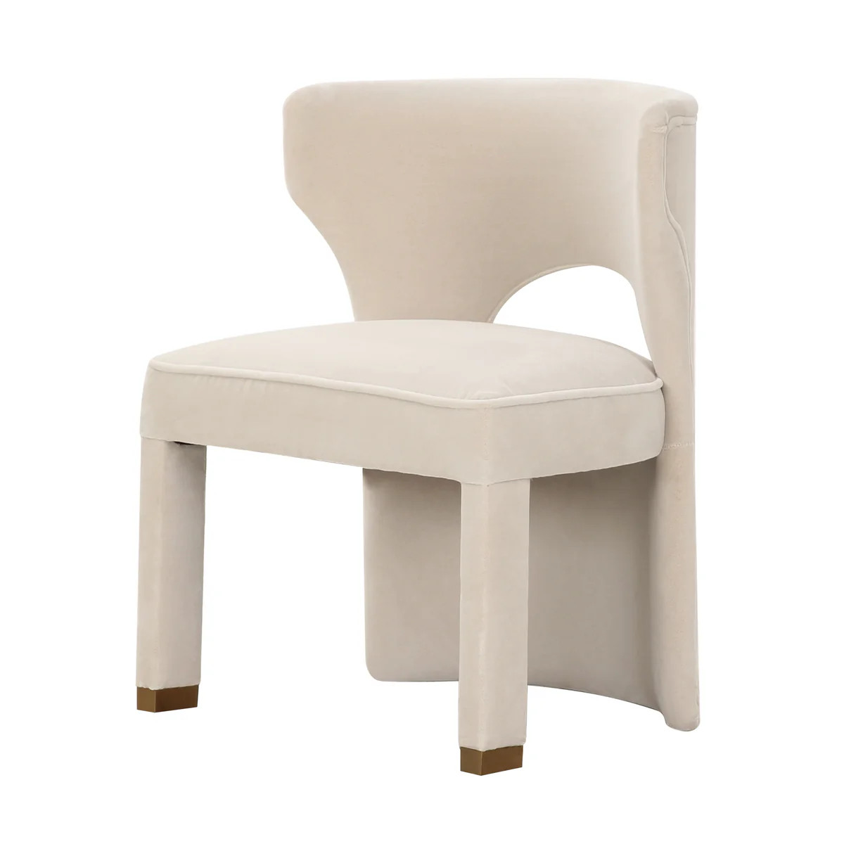 Valerie Dining Chair in Pearl Velvet | Modern Dining Seating | Scout Design Studio