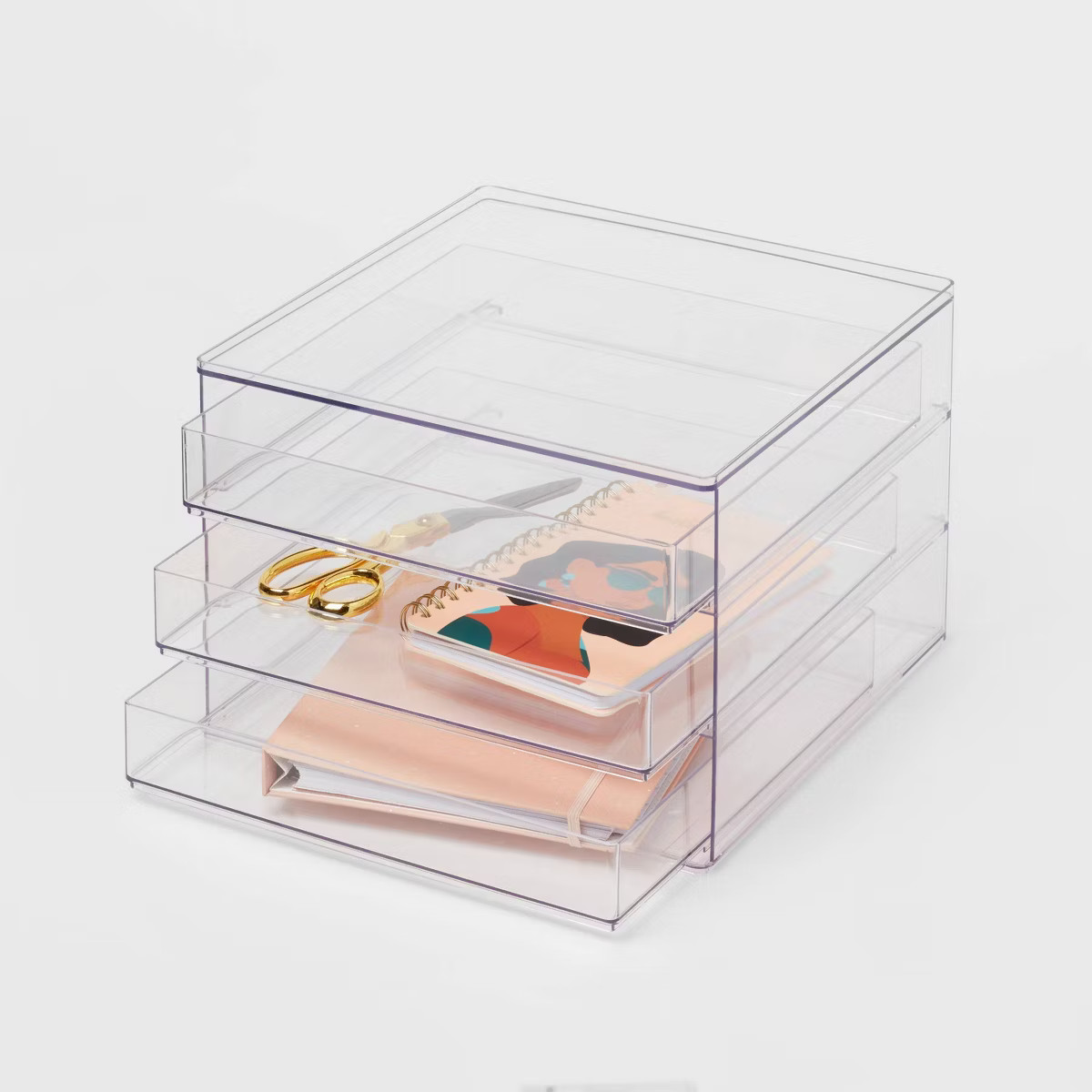 All Purpose 3 Drawer Storage Clear - Brightroom™: Acrylic Utility Bins, Universal Storage, 1352... | Target