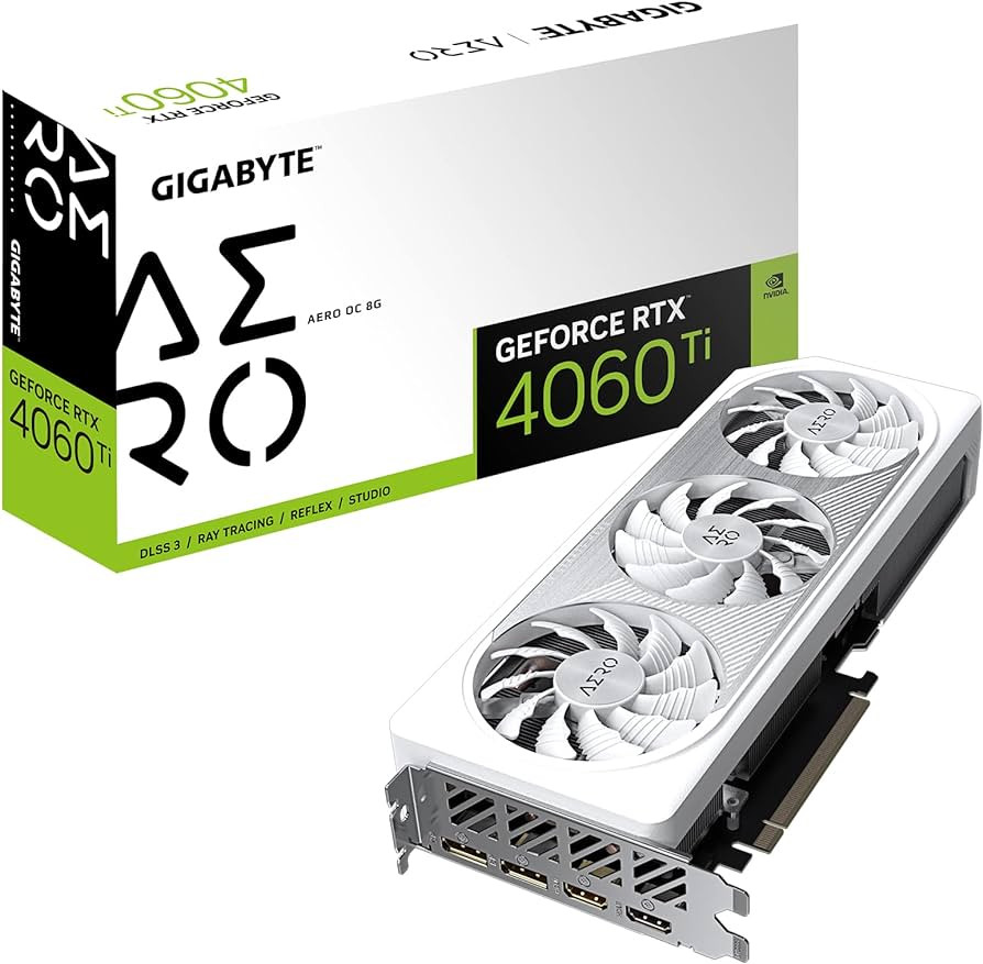 GIGABYTE GV-N406TAERO OC-8GD GeForce RTX 4060 Ti AERO OC 8G Graphics Card, 3X WINDFORCE Fans, 8GB... | Amazon (US)