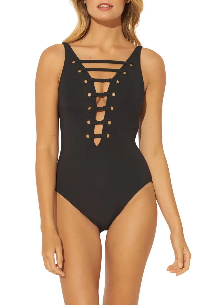 Hole in One Mio Plunge One-Piece Swimsuit | Nordstrom