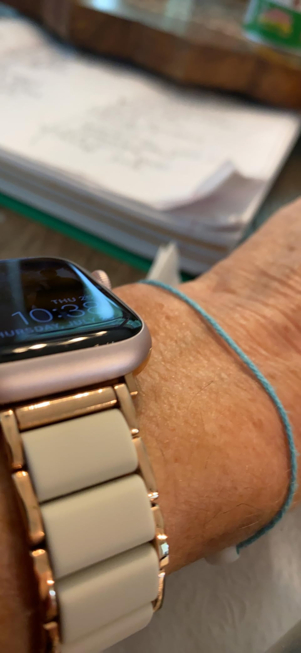 Anne Klein Rubberized Fashion Bracelet for Apple Watch, Secure, Adjustable, Apple Watch Replaceme... | Amazon (US)