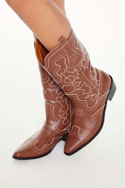 Embroidered Western Cowboy Boots | Forever 21