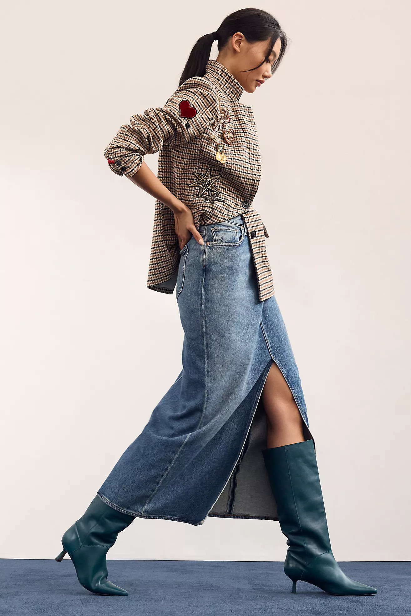 AGOLDE Leif Denim Maxi Skirt | Anthropologie (US)