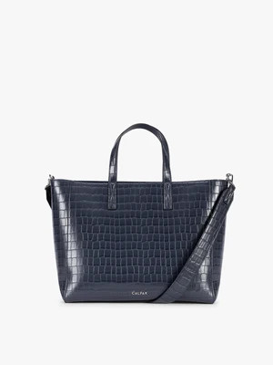 Haven 15" Laptop Tote Bag in Croc-Embossed | CALPAK