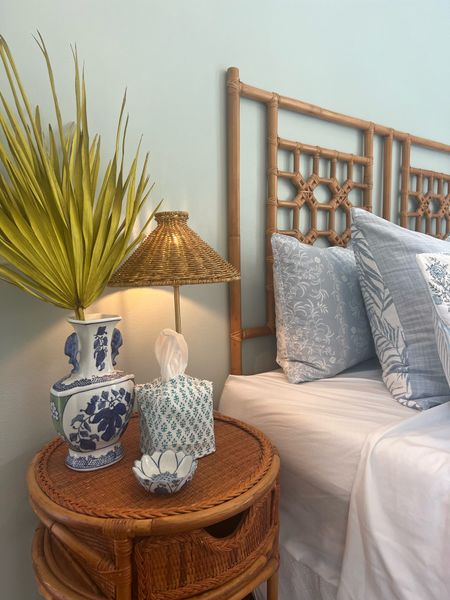 Love this headboard. I use large euro pillows to have somewhere to lean up against. This lamp is new and is lovely. Perfect height for a nightstand. 

Bedroom, headboard, coastal bedroom, coastal home decor 

#LTKhome