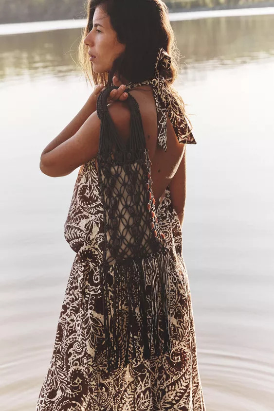 BEADED BUCKET BAG | Zara US