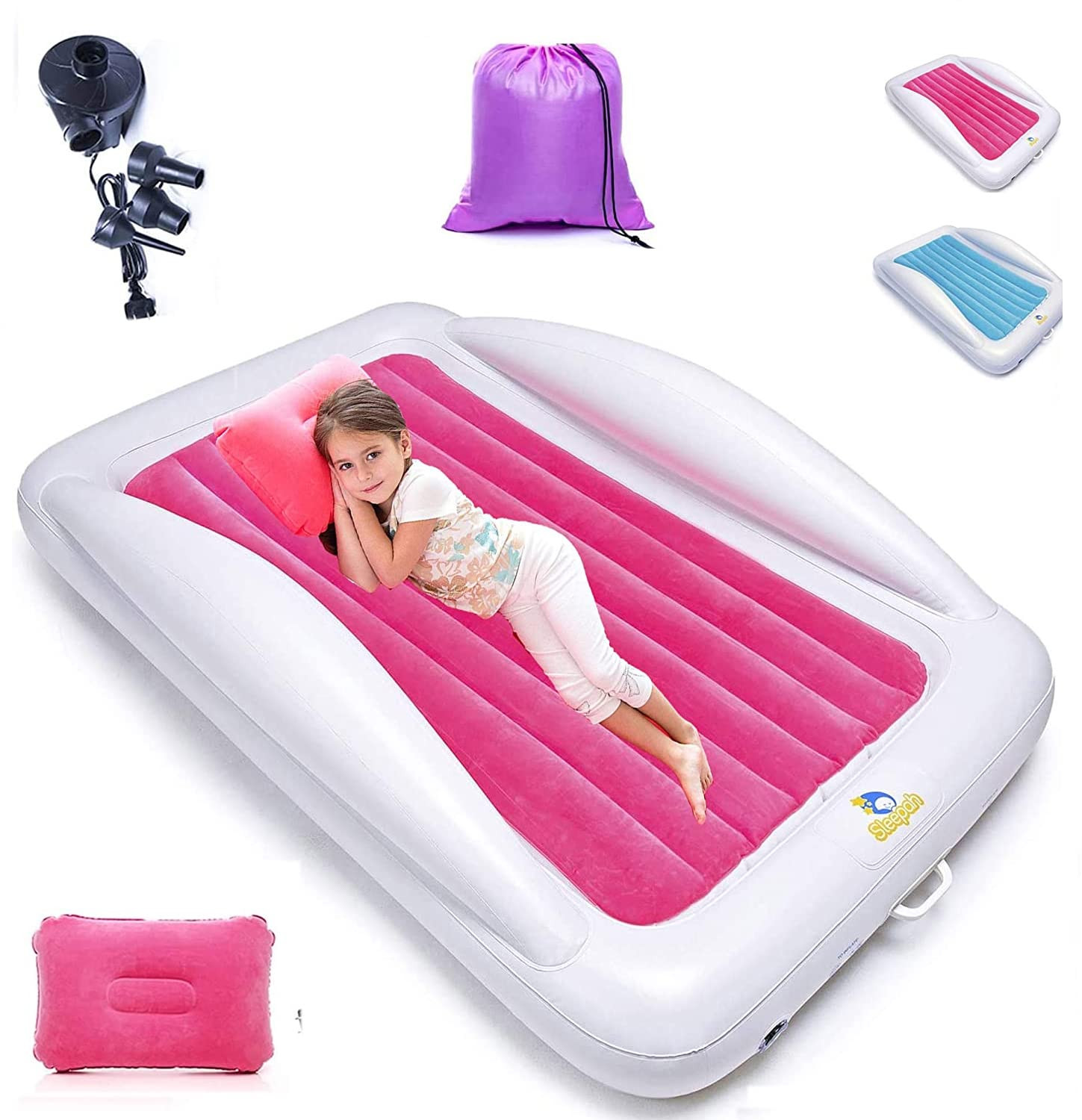 Sleepah Inflatable Toddler Travel Bed – Inflatable & Portable Bed Air Mattress Set –Blow up M... | Amazon (CA)