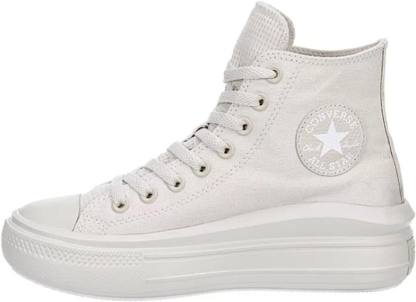 Converse Unisex Chuck Taylor All Star Move High Top Platform Sneaker - Pale Putty/White | Amazon (US)