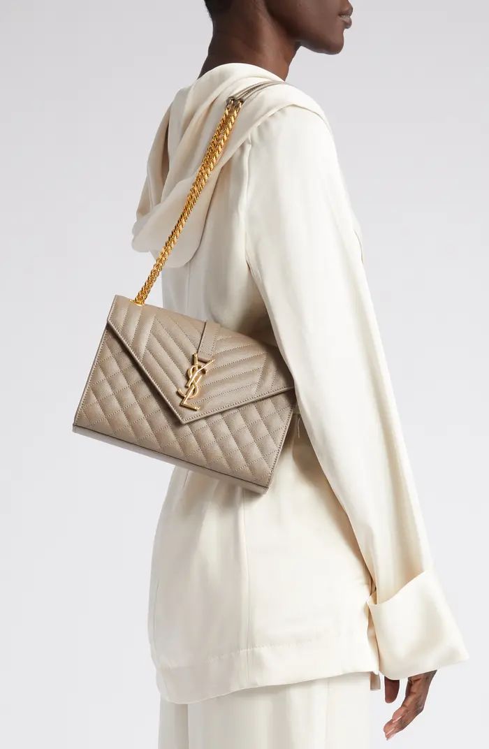 Medium Cassandra Quilted Leather Envelope Bag | Nordstrom