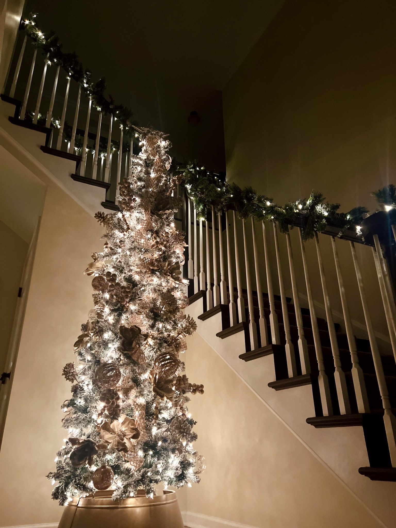 9ft Flocked Pencil Tree for our entryway

#LTKSeasonal