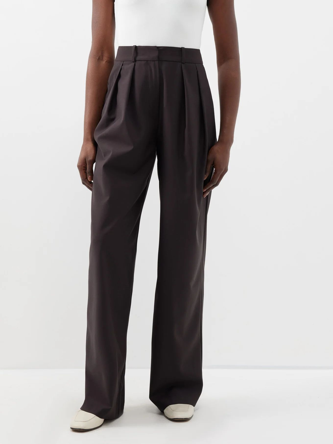 Ripley pleated wide-leg trousers | The Frankie Shop | Matches (UK)