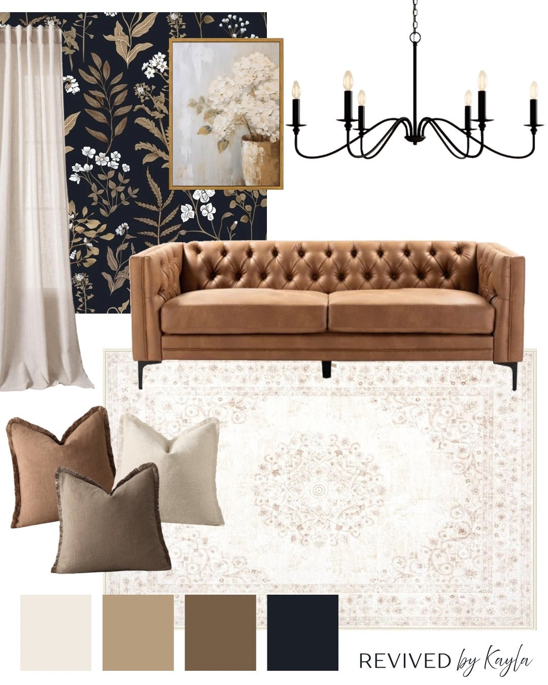 Beige, brown, and black living room decor idea and color palette 🤎 This wallpaper and rug pair beautifully with this leather couch!

#homedecor #homedesign #livingroomdecor #livingroomdesign #homeinspo #inspiration #home #amazon #wayfair #amazonfinds

#LTKHome #LTKFindsUnder50 #LTKFindsUnder100