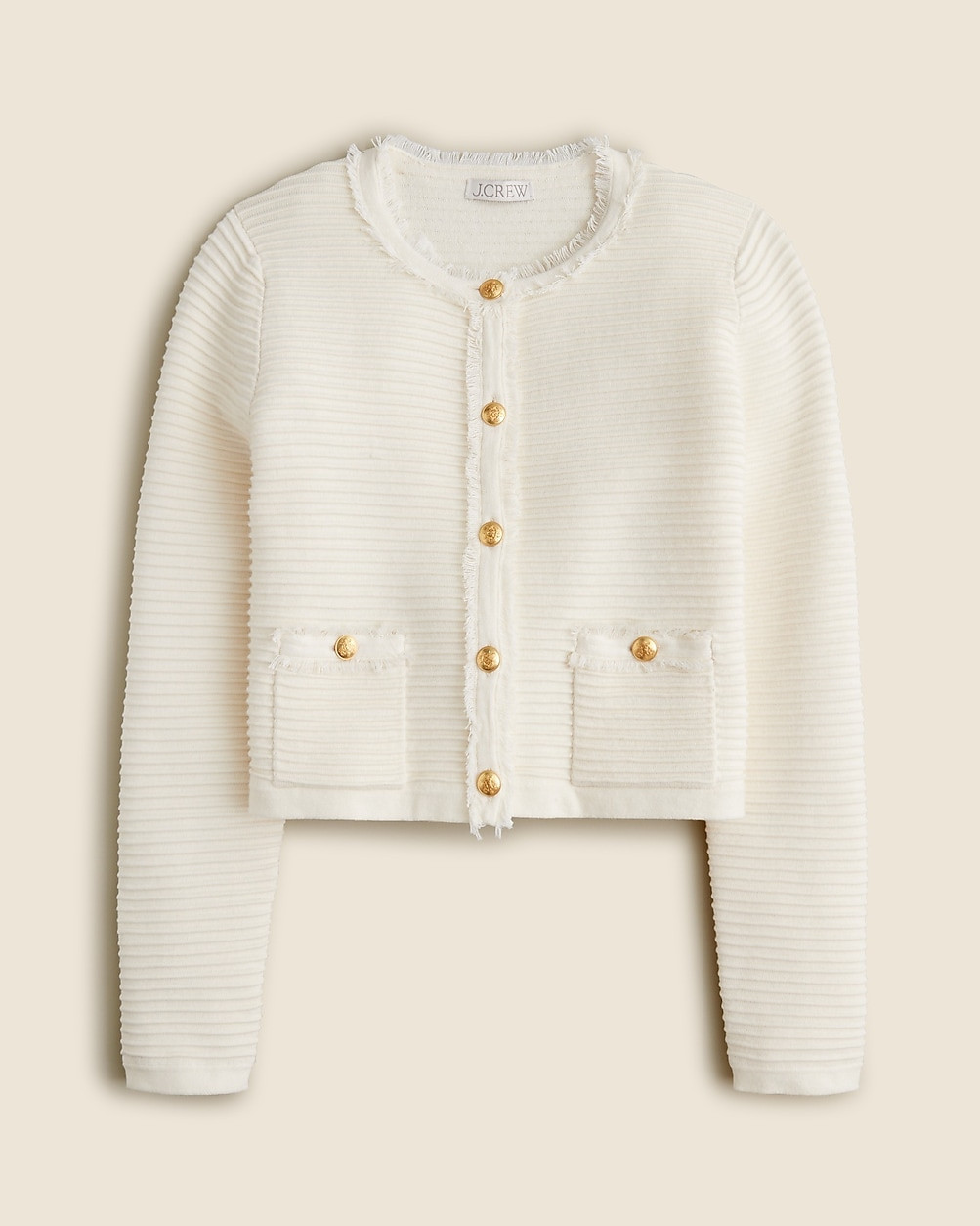 Emilie sweater lady jacket in textured cotton | J. Crew US