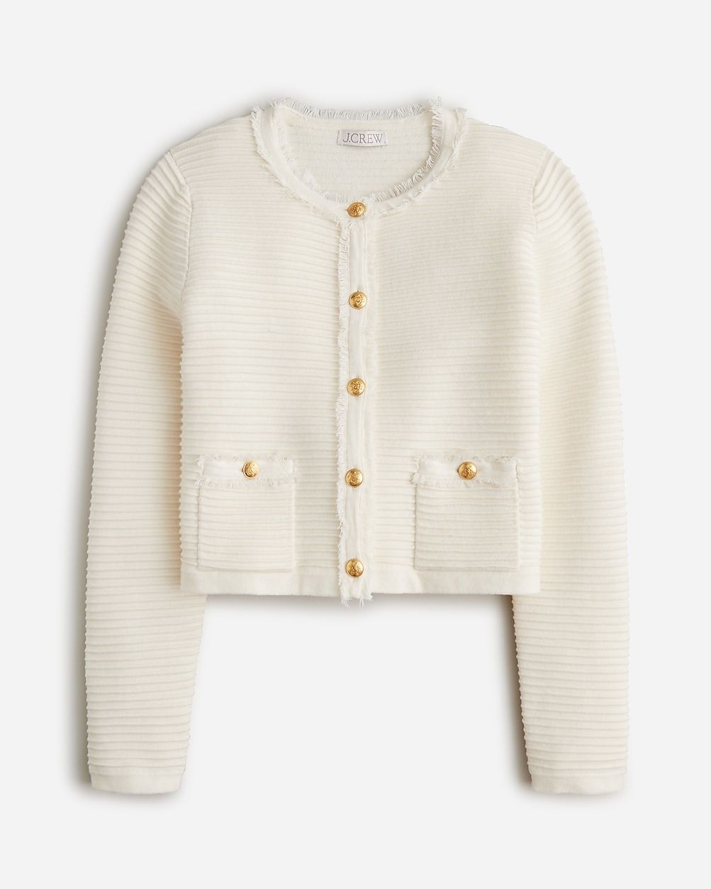 Emilie sweater lady jacket in textured cotton blend | J.Crew US