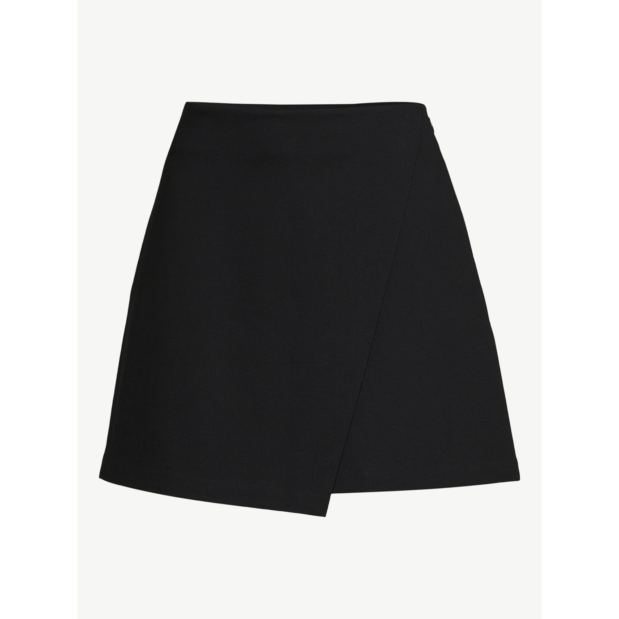 Scoop Women's Fold Over Ponte Mini Skirt, Sizes XS-XXL - Walmart.com | Walmart (US)