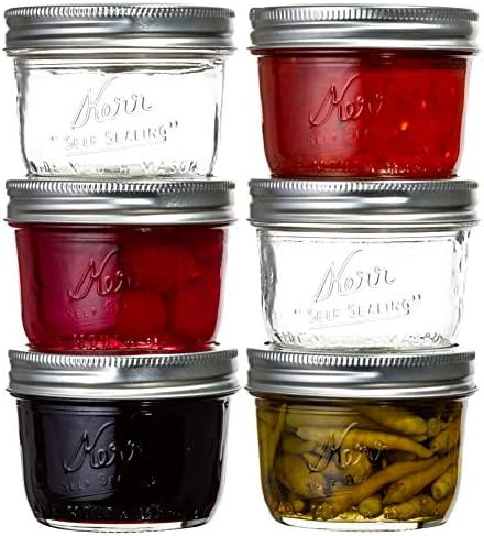 Kerr Wide Mouth Glass Mason Jars 8 OZ - For Canning, Fermenting, Pickling, Freezing, Preserving w... | Amazon (US)
