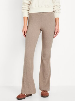 High-Waisted Brushed Flare Leggings | Old Navy (US)