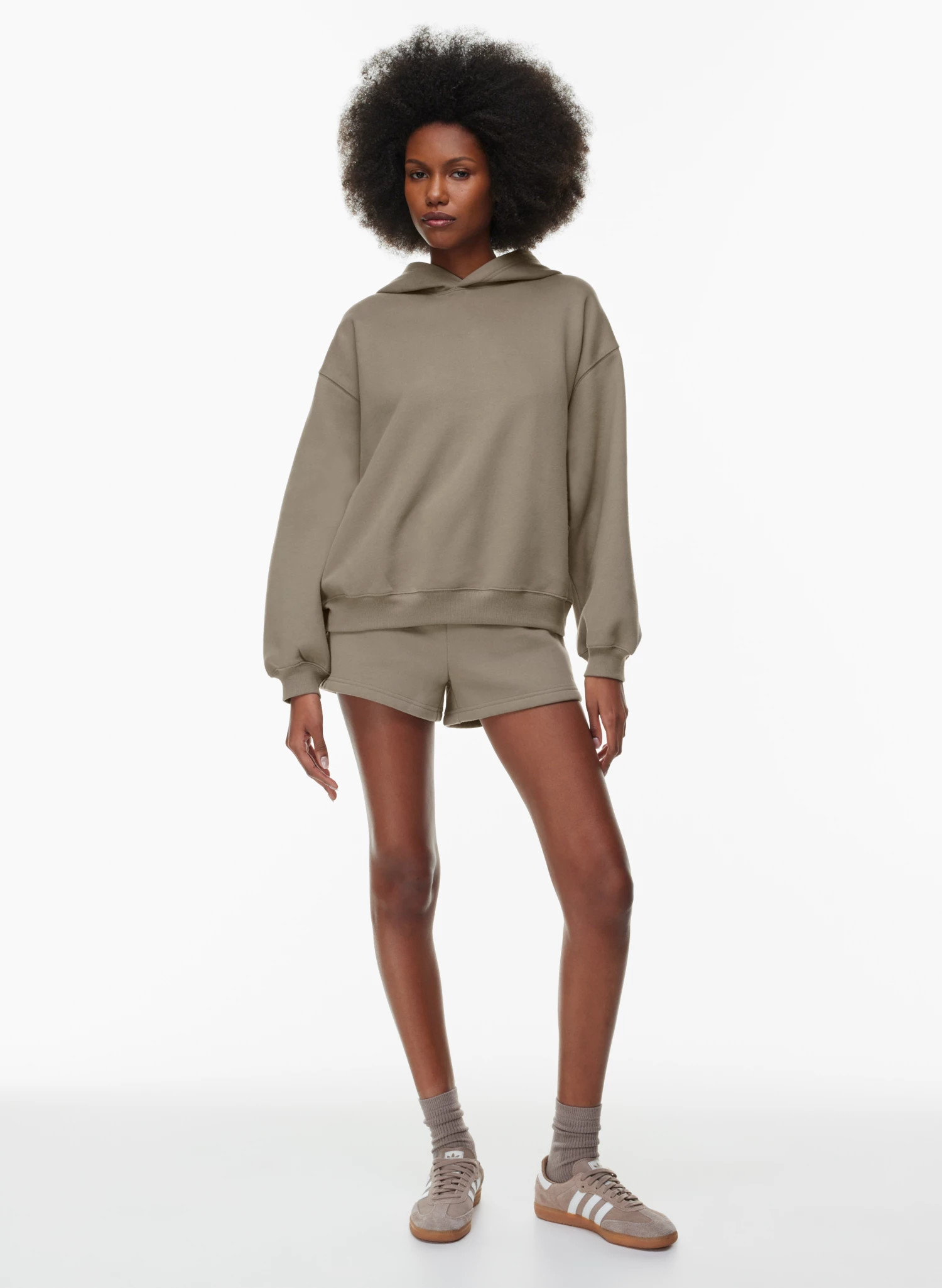 COZY FLEECE MEGA DROP SHOULDER HOODIE | Aritzia