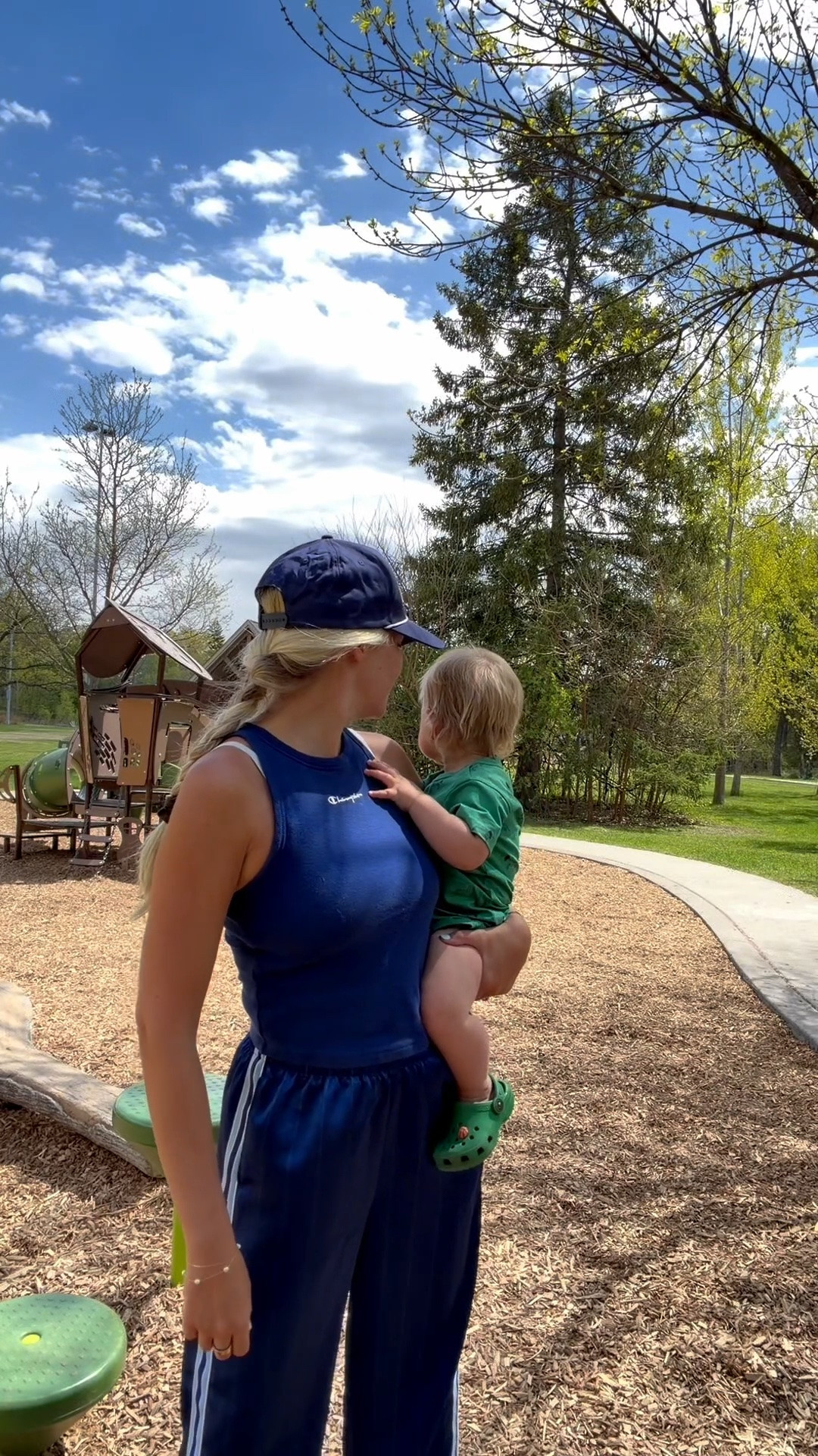 casual monochromatic outfit of the day for running around with my minis 💙 been loving the track pant trend lately!

#LTKmomlife #LTKootd