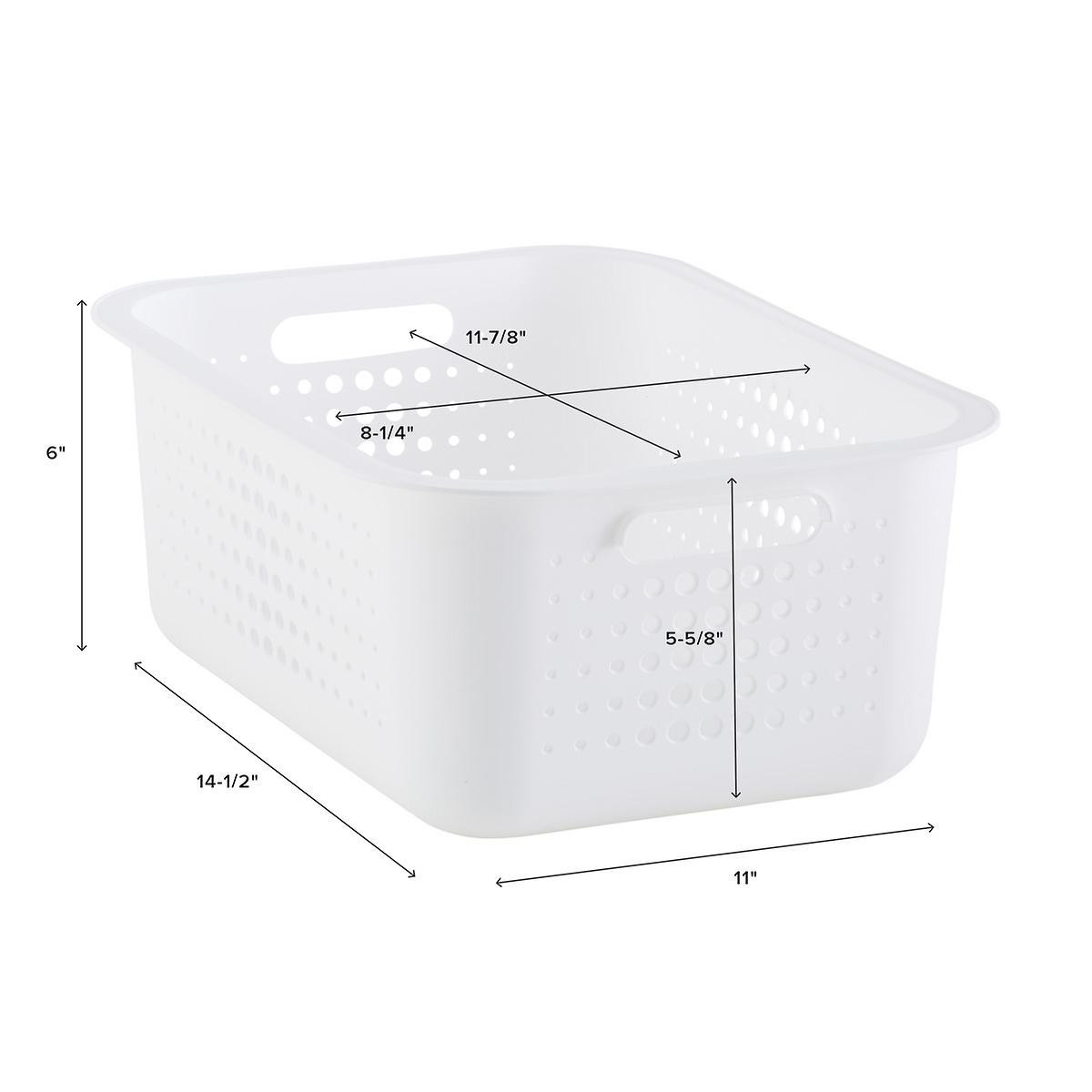 White Nordic Storage Baskets with Handles | The Container Store