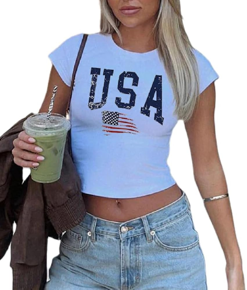 Tiger Shirt for Women Wild Animal Cute Tiger Graphic Baby Tee T-Shirt Teenager Crop Tops Aestheti... | Amazon (US)